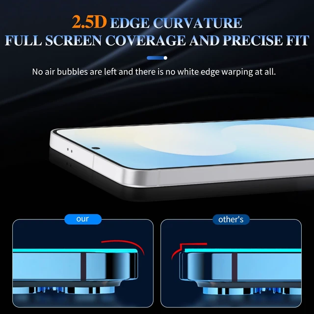 Alt view image 2 of 7 - 3 Pack Screen Protector for Samsung Galaxy S25 FEBubble Free | Tempered Glass Screen, Anti-Scratch, 9H Hardness & Easy Installation