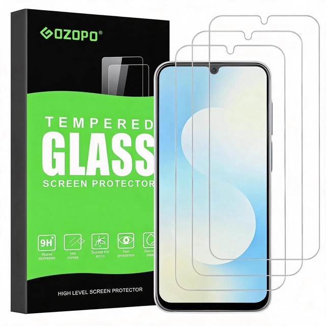 Main image of 3 Pack Screen Protector for Samsung Galaxy S25 FEBubble Free | Tempered Glass Screen, Anti-Scratch, 9H Hardness & Easy Installation