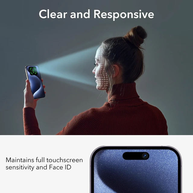Alt view image 6 of 7 - 3 Pack for iPhone 15 Pro Max Privacy Screen Protector, Anti-spy Tempered-Glass Privacy Screen Protector, Micro-curved Edges, Case Friendly
