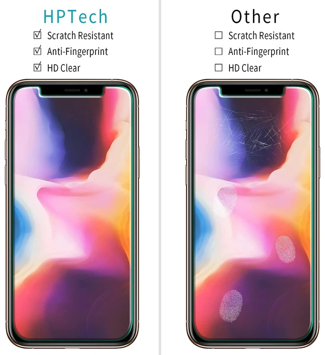 Alt view image 2 of 6 - 2 Pack Screen Protector for iPhone 11 Pro/XS/X Tempered Glass | Anti Scratch, Bubble Free, Case Friendly