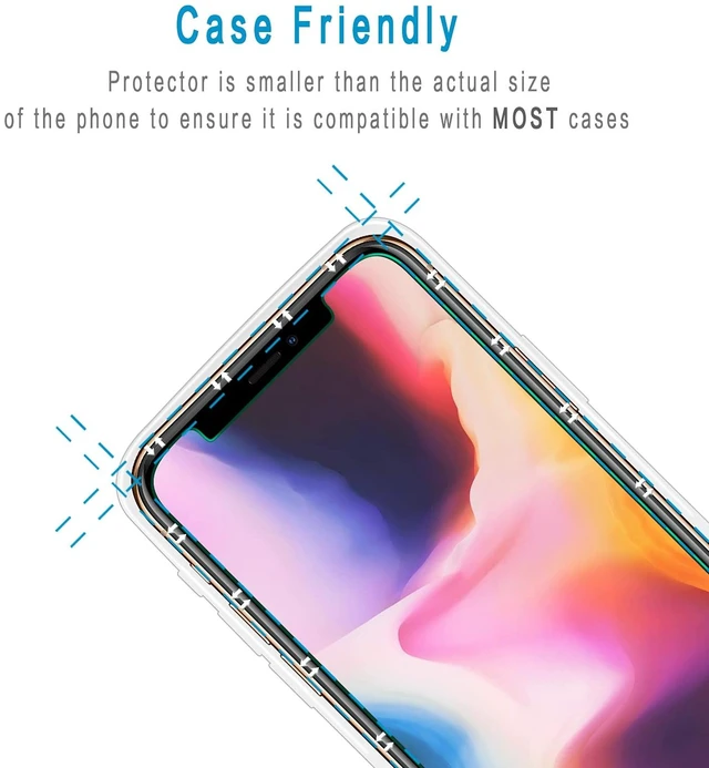 Alt view image 6 of 6 - 2 Pack Screen Protector for iPhone 11 Pro/XS/X Tempered Glass | Anti Scratch, Bubble Free, Case Friendly
