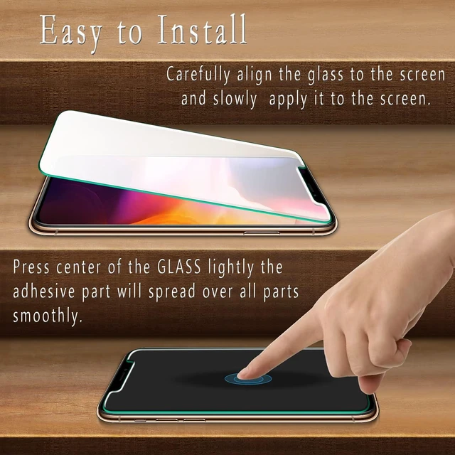 Alt view image 4 of 6 - 2 Pack Screen Protector for iPhone 11 Pro/XS/X Tempered Glass | Anti Scratch, Bubble Free, Case Friendly