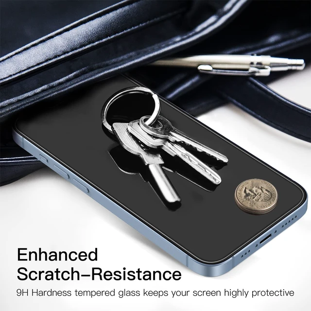 Alt view image 4 of 7 - Screen Protector for iPhone 14, 3-Pack | HD Clear, Face ID Compatible, Anti-Scratch Glass