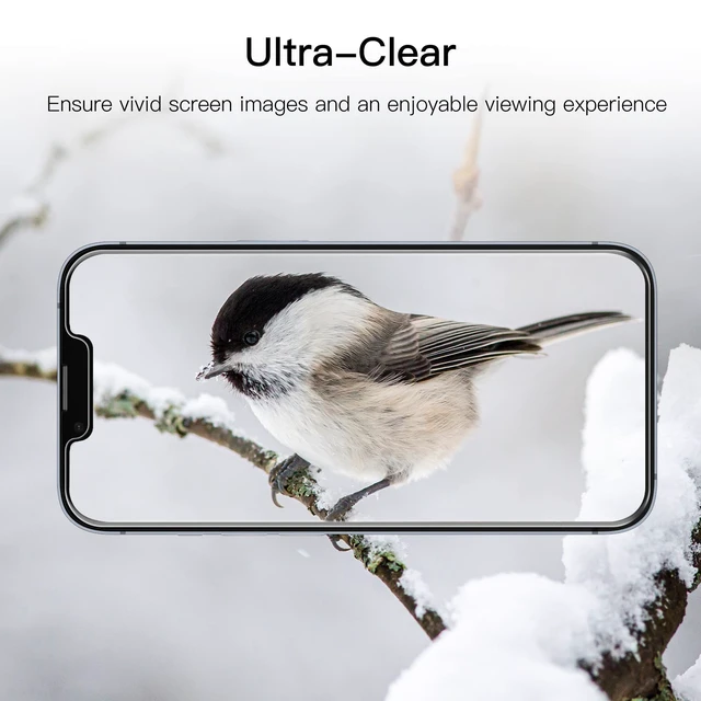 Alt view image 7 of 7 - Screen Protector for iPhone 14, 3-Pack | HD Clear, Face ID Compatible, Anti-Scratch Glass
