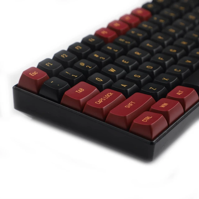 Alt view image 4 of 7 - YSA Ball Shape Double Shot Keycaps PBT Keycap for MX Keyboard 104 87 61 Melody 96 KBD75 ID80 GK64 SP84 Lower Than SA (Red Samurai 151)