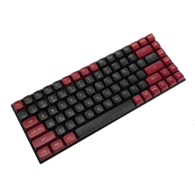 Alt view image 6 of 7 - YSA Ball Shape Double Shot Keycaps PBT Keycap for MX Keyboard 104 87 61 Melody 96 KBD75 ID80 GK64 SP84 Lower Than SA (Red Samurai 151)