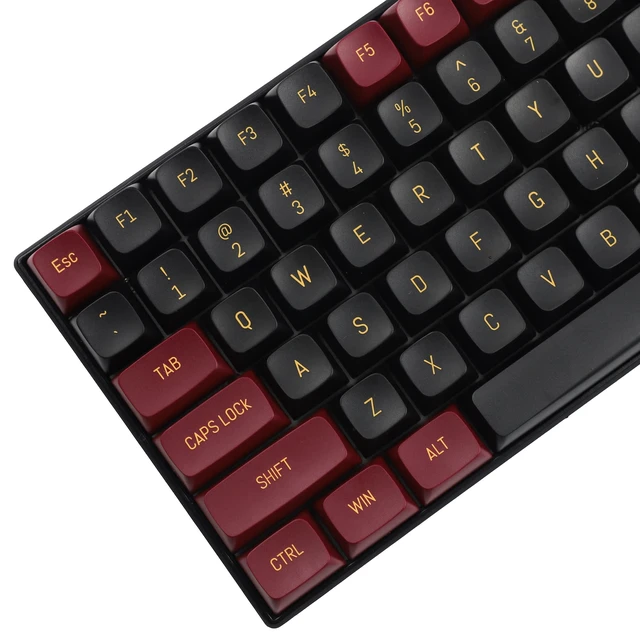 Alt view image 7 of 7 - YSA Ball Shape Double Shot Keycaps PBT Keycap for MX Keyboard 104 87 61 Melody 96 KBD75 ID80 GK64 SP84 Lower Than SA (Red Samurai 151)