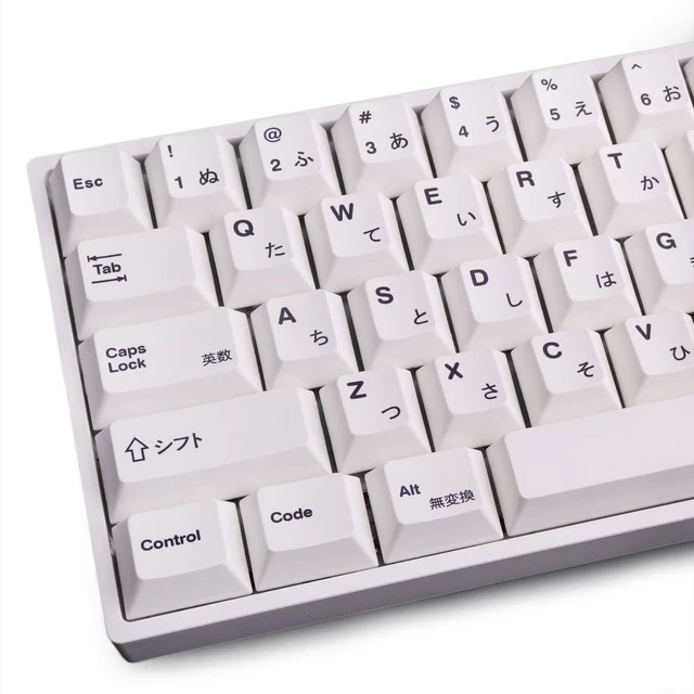 Main image of 135Keys PBT Japanese Keycaps Cherry Profile White Minimalist Keycap | Dye-Sublimation PBT Custom Keycaps, Suitable for 61/64/87/100/104/108 Cherry MX Mechanical Keyboards
