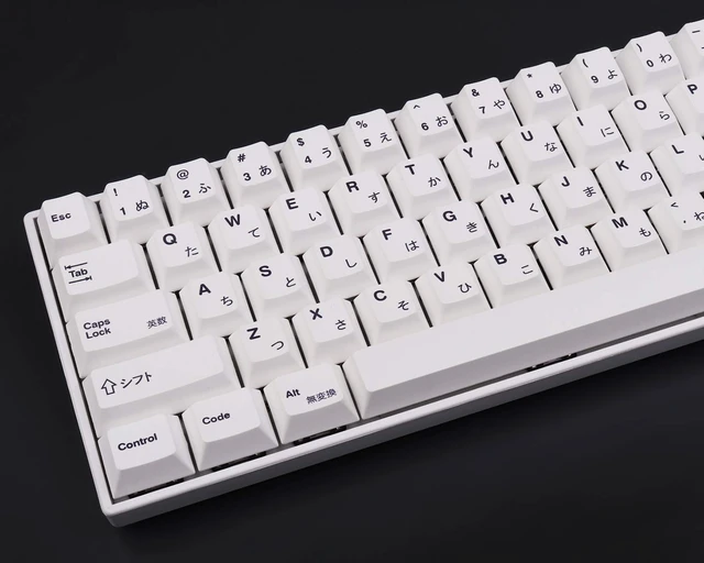 Alt view image 6 of 7 - 135Keys PBT Japanese Keycaps Cherry Profile White Minimalist Keycap | Dye-Sublimation PBT Custom Keycaps, Suitable for 61/64/87/100/104/108 Cherry MX Mechanical Keyboards