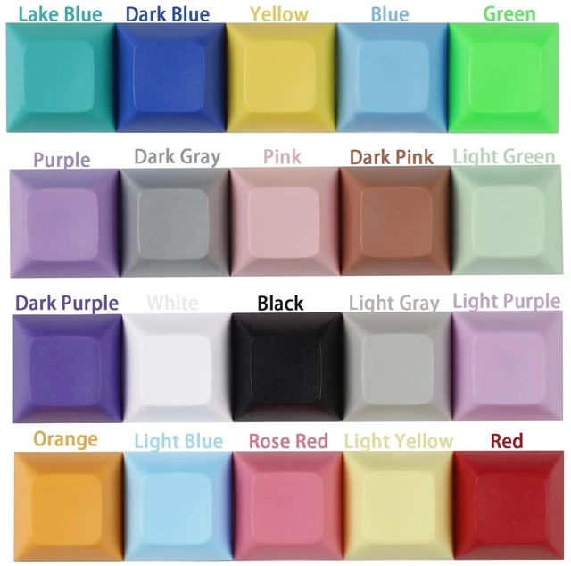 Alt view image 3 of 5 - 24 pcs DSA Profile Blank 1u Keycap 1.3mm PBT for MX Switches Keyboard Replacement Keycaps