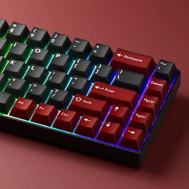Alt view image 2 of 7 - XVX Double Shot PBT Keycaps Set 216 Keys, Cherry Profile Custom Keyboard Keycaps, Jade Translucent Key caps Compatible with 61/64/68/84/87/100/104/108 ANSI and ISO Layout Mechanical Keyboard