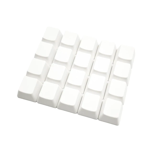 Alt view image 4 of 6 - OEM Profile White Blank Keycaps PBT Material 1U R4 Keycap for MX switches Mechanical Keyboard (White, 20pcs)