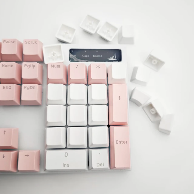 Alt view image 5 of 6 - OEM Profile White Blank Keycaps PBT Material 1U R4 Keycap for MX switches Mechanical Keyboard (White, 20pcs)