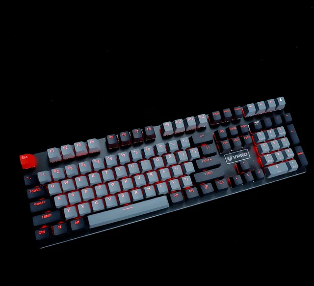Alt view image 5 of 7 - Double Shot 122 Dyed PBT Shine Through OEM Profile Keycap Rainbow Carbon Sunset Backlit Keycaps for MX Switches Mechanical KeyboardOnly Keycap (Dolch 122 Key)
