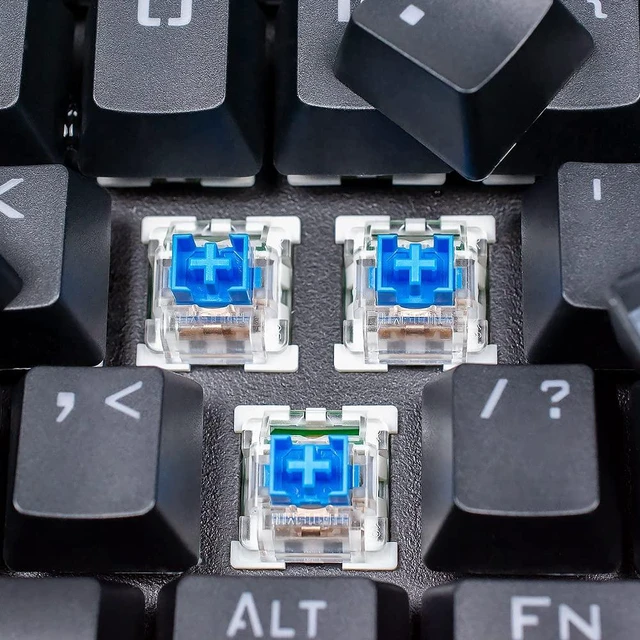 Alt view image 5 of 7 - OUTEMU Switches, 3-Pin Hot Swappable - Cherry MX Equivalent DIY Replacement Pack for Mechanical Gaming Keyboards-Parent (Blue, 90 Pcs)