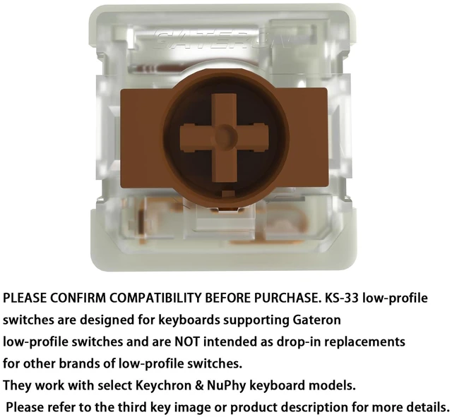 Alt view image 2 of 7 - KS-33 RGB Low Profile 2.0 Keyboard Switches(Brown,35PCS) | 3 Pin,Factory Pre-lubed,compatible for Low Profile MX Mechanical Keyboard