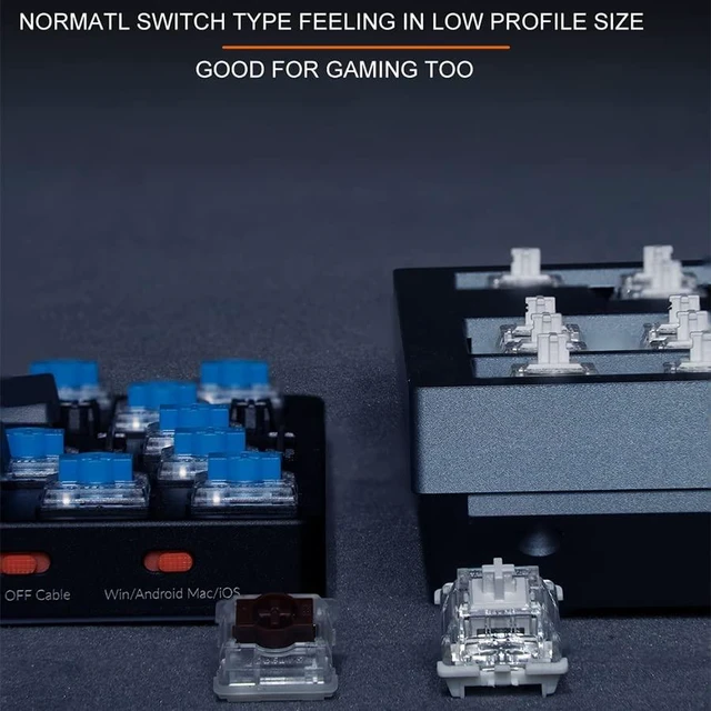 Alt view image 7 of 7 - KS-33 RGB Low Profile 2.0 Keyboard Switches(Brown,35PCS) | 3 Pin,Factory Pre-lubed,compatible for Low Profile MX Mechanical Keyboard