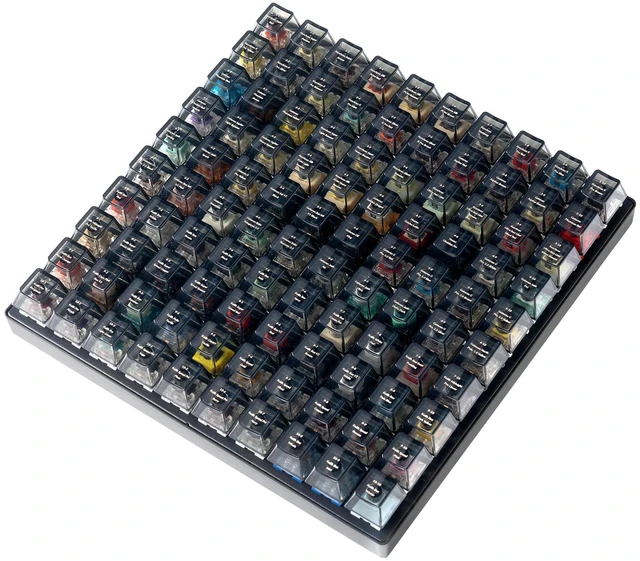 Main image of Switch Tester 100 Max Edition, 88 Mechanical & 12 Magnetic HE Switches Testing Kit with 100 Labeled Keycaps, Includes /Gateron/Kailh/Huano, Pro Mechanical Keyboard Feel
