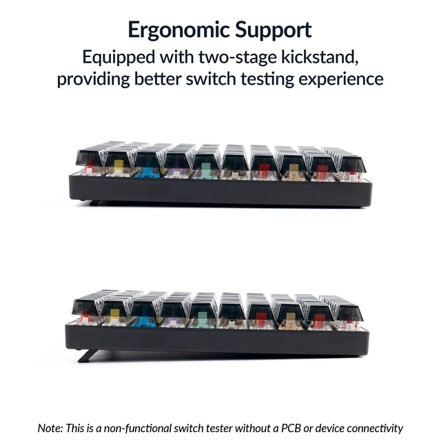 Alt view image 7 of 7 - Switch Tester 100 Max Edition, 88 Mechanical & 12 Magnetic HE Switches Testing Kit with 100 Labeled Keycaps, Includes /Gateron/Kailh/Huano, Pro Mechanical Keyboard Feel