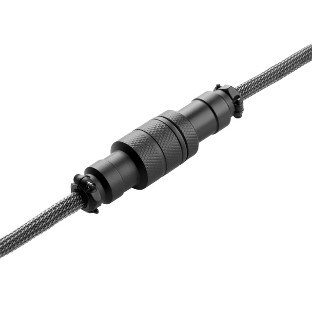 Alt view image 4 of 5 - Pro Coiled Keyboard Cable (Carbon Grey, USB A to USB Type C, 150cm)