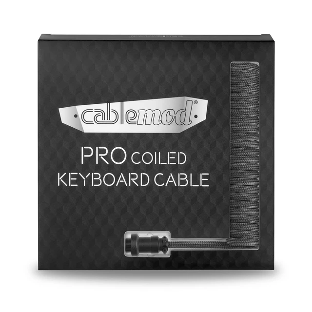 Alt view image 5 of 5 - Pro Coiled Keyboard Cable (Carbon Grey, USB A to USB Type C, 150cm)