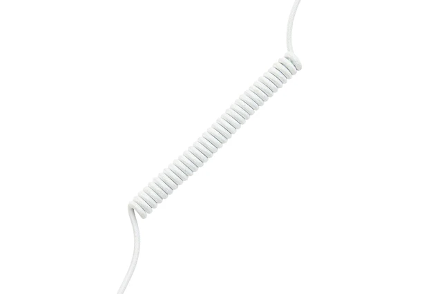 Alt view image 3 of 5 - Coiled & Double-Sleeved Mechanical Keyboard Cable, for Type-C Mechanical Keyboards (White)