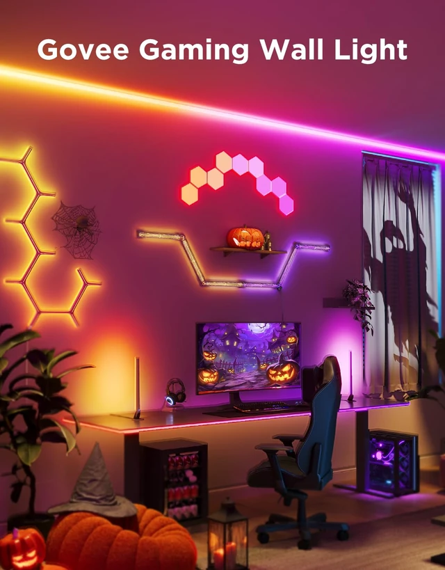 Alt view image 4 of 7 - RGBIC Gaming Light Bars H6047 with Smart Controller, Wi-Fi Smart LED | Gaming Lights with Music Modes and 60+ Scene Modes Built, Works with Alexa & Google Assistant, New Year Lights Decor