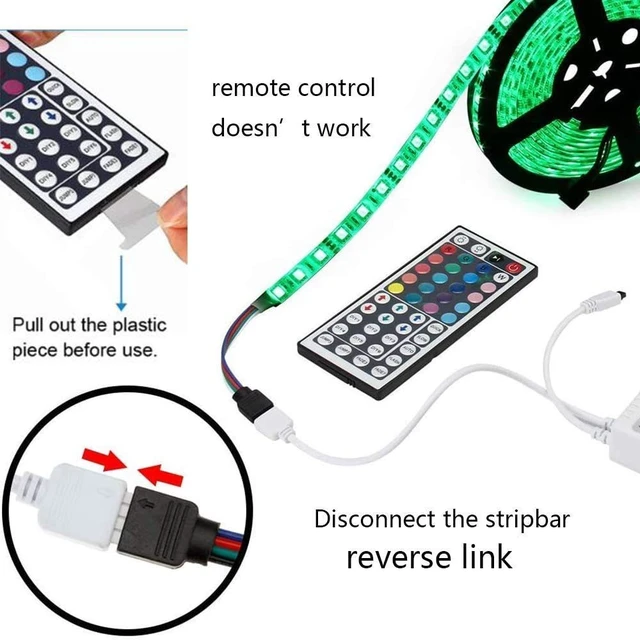 Alt view image 3 of 7 - 44 Key RGB LED Light Strip Remote Controller Led Light Remote Replacement for SMD 5050 2835 3528 Led Strip Lights