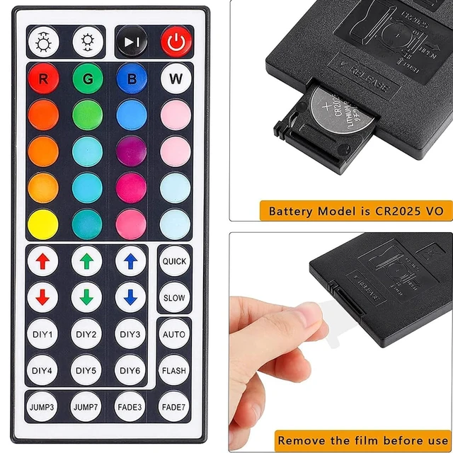 Alt view image 6 of 7 - 44 Key RGB LED Light Strip Remote Controller Led Light Remote Replacement for SMD 5050 2835 3528 Led Strip Lights