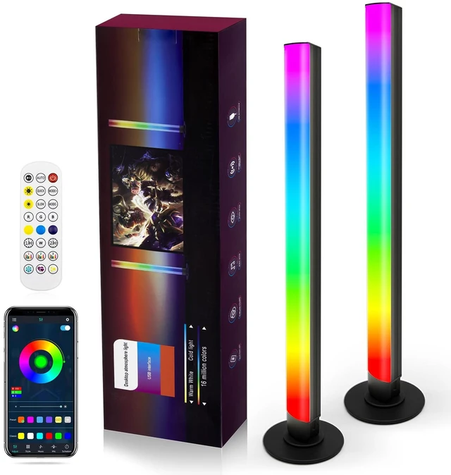 Main image of Smart Light Bar, RGB IC LED Lights Bars for Living Room Gaming TV Backlight | Remote and App Control, 16 Million Color Changing, 213 Preset, Dynamic Music Sync, Timing, Multiple Placement Options