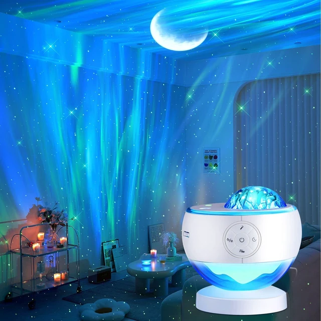 Main image of LED Aurora Galaxy Projector Sensory Light Sound Machine Bluetooth Speaker | 16 Colors, 30 Sounds Remote Timer Teen Girl Gift Trendy Stuff Led Lights