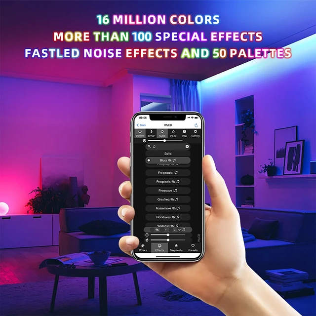 Alt view image 3 of 7 - ESP32 WLED LED Strip Controller Mic UART USB Type-C Download Music Sound Dynamic Mode DIY WiFi APP Control for WS2811 WS2812B SK6812 WS2805 Programmable RGB IC FCOB Addressable with 16A Fuse