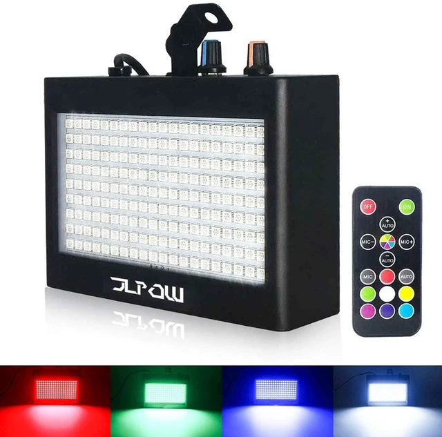 Main image of Halloween Strobe Light, Ultra Bright RGB LED Strobe Lights (Metal Case), Sound Activated and Remote Control, Speed Adjustable Mini Flash Stage Lighting, Best for DJ Party Bar Show Disco Dance