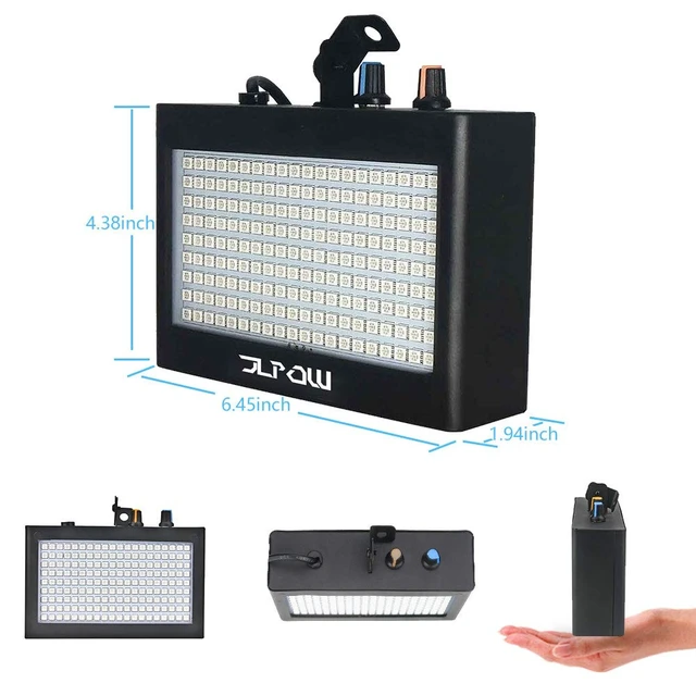 Alt view image 3 of 6 - Halloween Strobe Light, Ultra Bright RGB LED Strobe Lights (Metal Case), Sound Activated and Remote Control, Speed Adjustable Mini Flash Stage Lighting, Best for DJ Party Bar Show Disco Dance