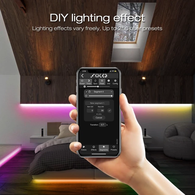 Alt view image 4 of 7 - GLEDOPTO WLED ESP32 Mini LED Strip Controller DC12-24V RGB IC Digital with Mic Sound Mode Dynamic Lighting DIY for WS2811 WS2812 WS2812b SK6812 WS2815 Addressable FCOB LED Strip