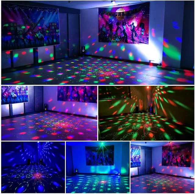 Alt view image 2 of 6 - Party Lights Dj Disco Ball Light with Pattern Projection and Sound Activated, Buclhoz RGB Colored Strobe Stage Lighting for Parties Indoor Dance Birthday Rave Bar Karaoke Christmas Wedding Show Club