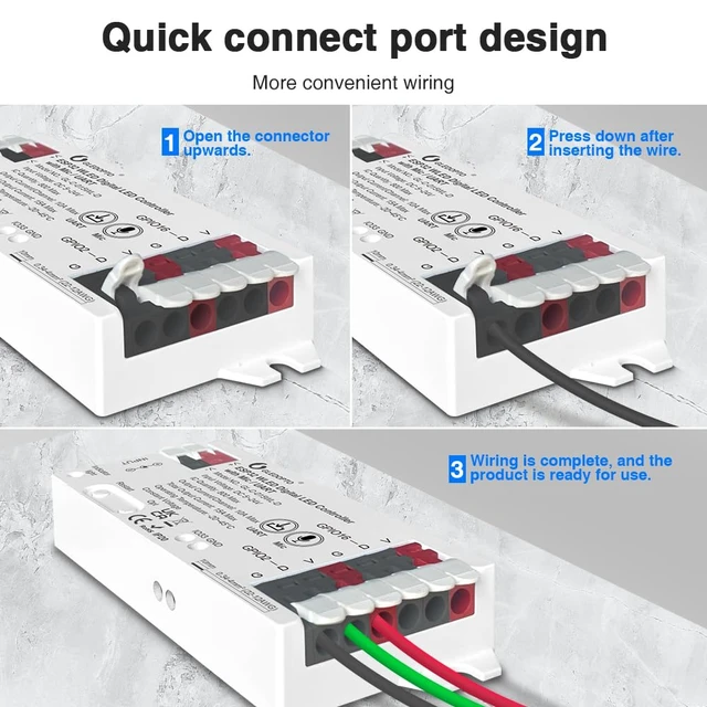 Alt view image 7 of 7 - ESP32 WLED LED Strip Controller Mic UART Download Music Sound Dynamic Mode RGB IC DIY WiFi APP Control Easy Wiring for WS2811 WS2812 SK6812 TM1814 WS2813 WS2815 FCOB Addressable Strip Light