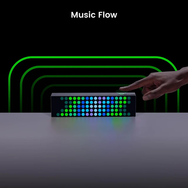 Alt view image 3 of 7 - Smart LED Pixel Display, RGB Gaming Desk Decor with Clock, Custom Text & Emoji, Music Sync Pixel Art, Matter & Alexa Compatible, App Controlled 16M Colors for Game Room, Bedroom, Streamer