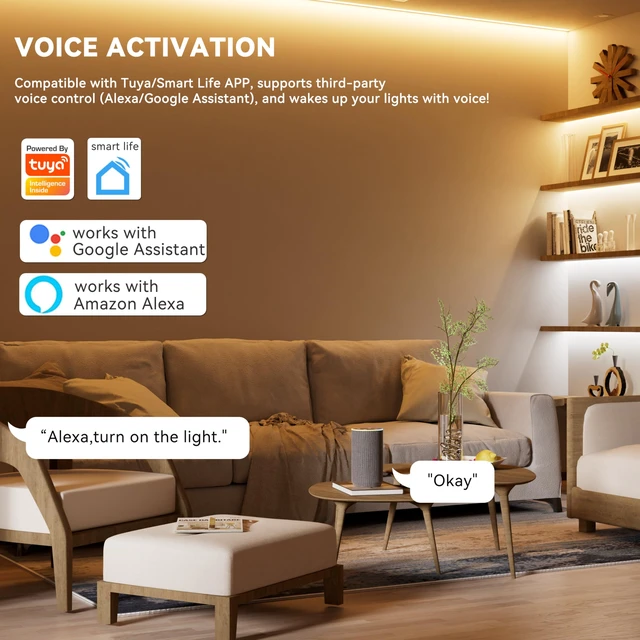 Alt view image 4 of 7 - WiFi 5-in-1 LED Controller Dimmable for Monochrome CCT RGB RGBW RGBCCT LED Strip Lights Compatible with Tuya APP/Smart Life/Alexa/Google Home/Siri,DC12-24V Lights Controller(Without Battery)