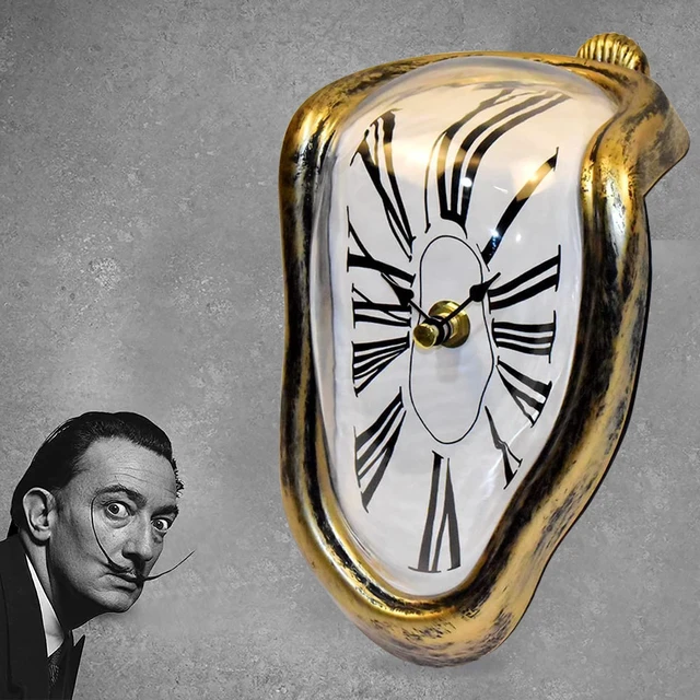 Alt view image 3 of 5 - Melting Clock, Salvador Dali Watch Melted Clock for Decorative Home Office Shelf Desk Table Funny Creative GiftRome Antique Gold