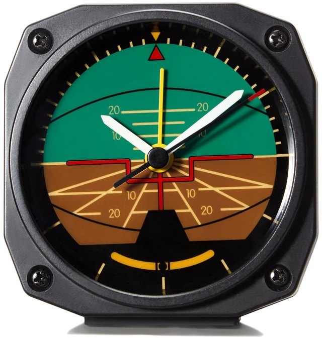 Main image of Alarm Clock with Aircraft Cockpit Instrument Face (Attitude)