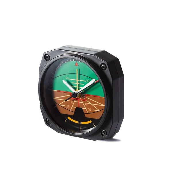 Alt view image 2 of 2 - Alarm Clock with Aircraft Cockpit Instrument Face (Attitude)