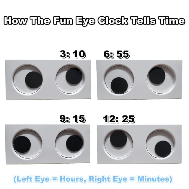 Alt view image 2 of 6 - Novelty Rotating Eyes Desktop Clock Fun Looking Time Tracker Funny Clocks | Giggle Interesting Gifts Mother Father Home Office Decoration Hilarious Cute Addition