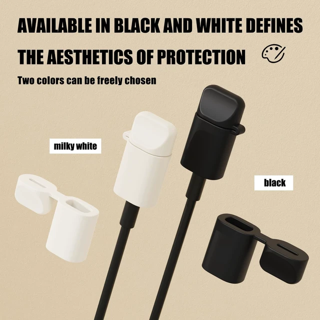 Alt view image 2 of 7 - Magnetic Cable Holder for Desk, Strong Adhesive Cord Organizer with Charger Cable Protector Compatible with Lightning & USB-C Type-C, Anti-Slip Base to Prevent Snagging and Keep Wires Tidy