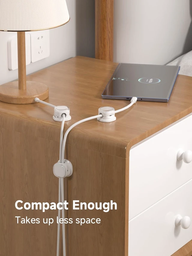 Alt view image 7 of 7 - Magnetic Cable Clips, Adjustable Cord Holder Management, Adhesive Wire Keeper Organizer for Home Office Desk Phone PC Car Wall Desktop Nightstand Appliance (9-PCS White)