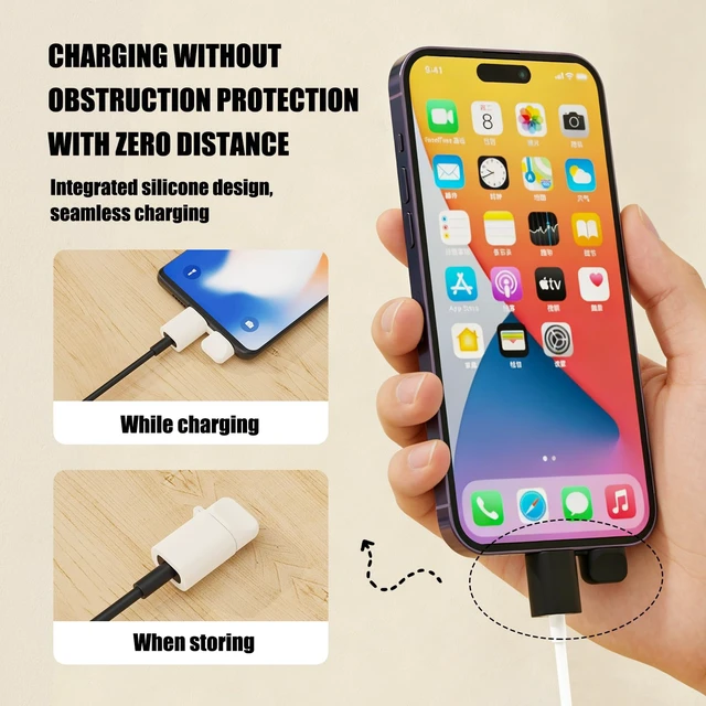 Alt view image 4 of 7 - Magnetic Cable Holder for Desk, Strong Adhesive Cord Organizer with Charger Cable Protector Compatible with Lightning & USB-C Type-C, Anti-Slip Base to Prevent Snagging and Keep Wires Tidy