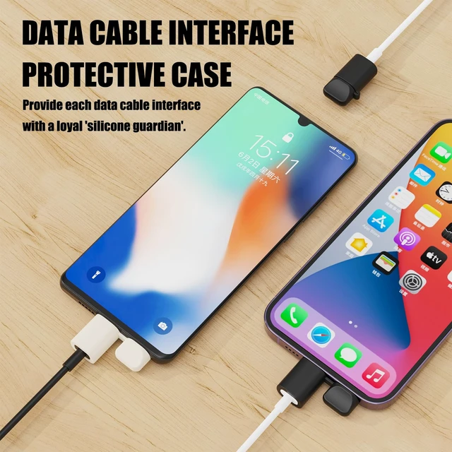 Alt view image 6 of 7 - Magnetic Cable Holder for Desk, Strong Adhesive Cord Organizer with Charger Cable Protector Compatible with Lightning & USB-C Type-C, Anti-Slip Base to Prevent Snagging and Keep Wires Tidy