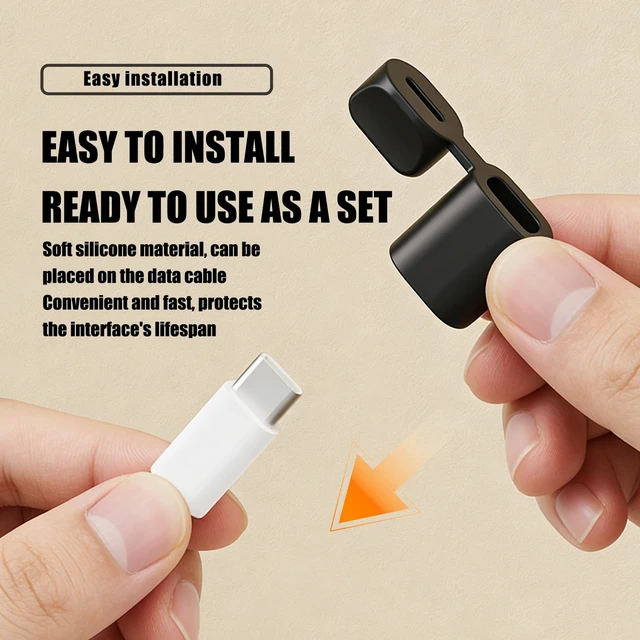 Alt view image 5 of 7 - Magnetic Cable Holder for Desk, Strong Adhesive Cord Organizer with Charger Cable Protector Compatible with Lightning & USB-C Type-C, Anti-Slip Base to Prevent Snagging and Keep Wires Tidy