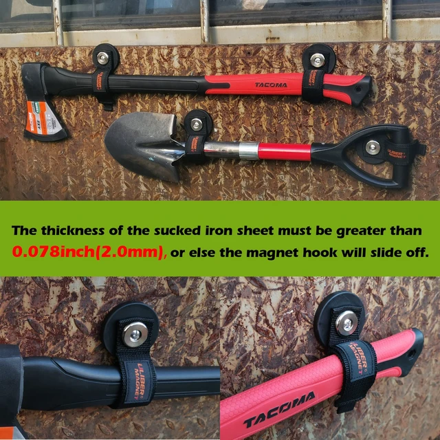 Alt view image 5 of 7 - Strong Magnetic Storage Strap,Heavy Duty Magnetic Garage Storage Tool Organizer,Extension Cord,Hose, Cable, Rope,Tools for Garage,Pick-up,RV and Workshop(2 Pack)