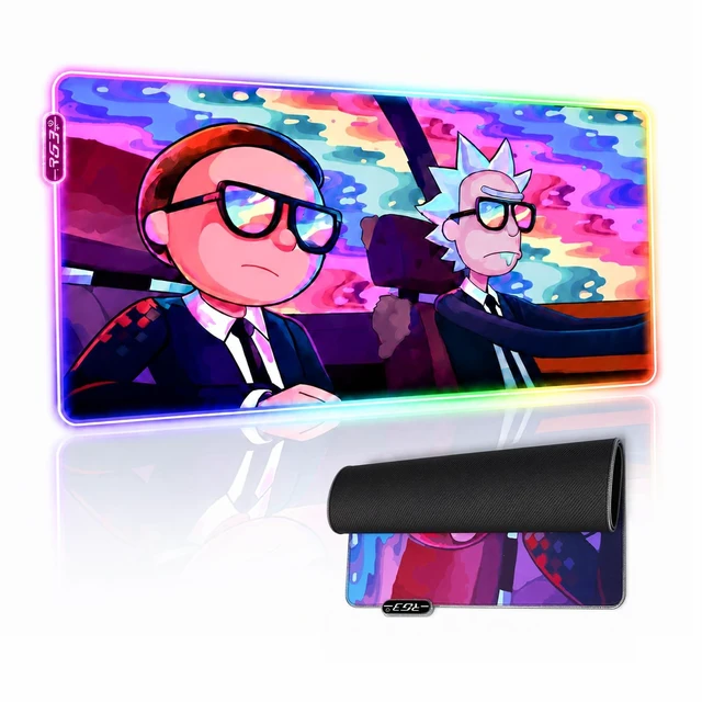 Main image of RGB Mouse Pad XXL Gaming Desk Mat 19 Light Modes, 35.4 x 15.7IN | Smooth Surface, Full Desk Coverage, Stitched Edges, USB C, Non-Slip Rubber Base, Rollable Storage